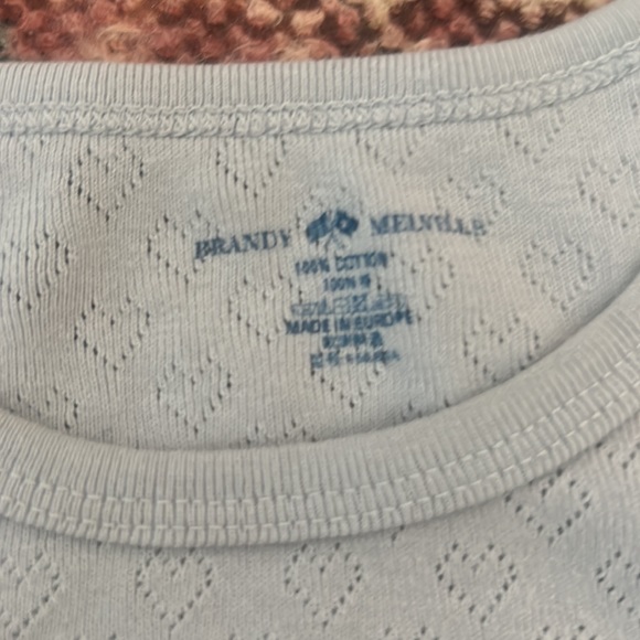 Blue heart brandy Melville, small baby tee. great condition! - Picture 3 of 3